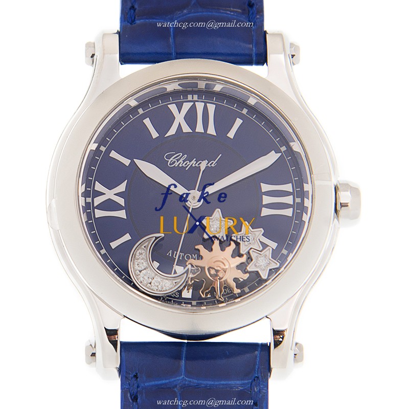 Chopard 278559-3011 HAPPY SPORT Automatic - Blue Dial - Stainless Steel Case - Replica Watch - Luxury Replica Watch