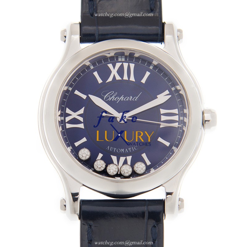 -278573-3006 CHOPARD HAPPY SPORT Automatic Replica Watch - Stainless Steel Case - Blue Dial - Luxury Replica Watch