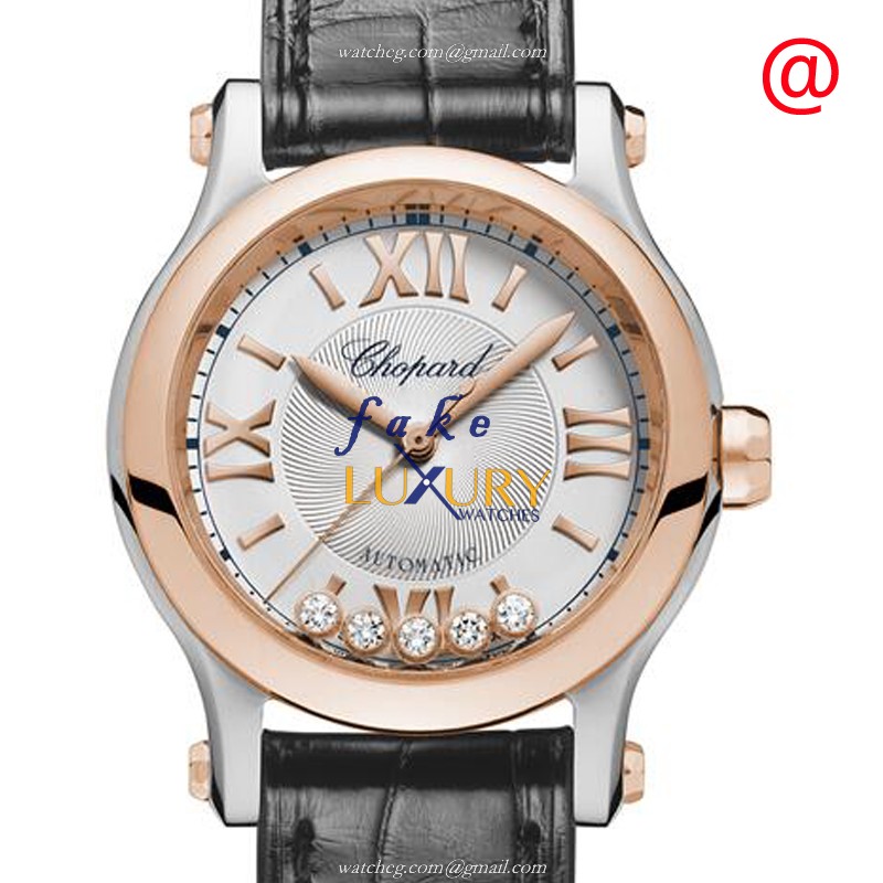 Chopard 278573-6013 - Happy Sport - Automatic - 18kt Rose Gold & Steel Case - Replica Watch - Luxury Replica Watch