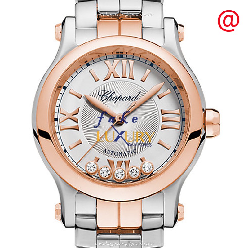 Chopard 278573-6017 HAPPY SPORT - Automatic - 18kt Rose Gold & Steel Case - Replica Watch - Luxury Replica Watch