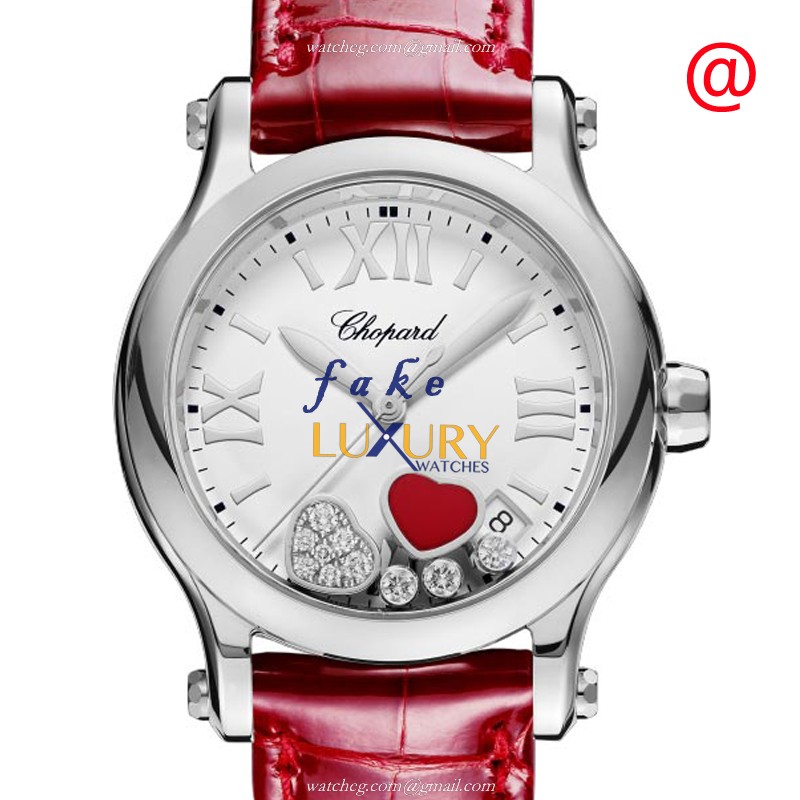 -278582-3005ST.OO.1240ST.01 - Chopard Happy Hearts Quartz Replica Watch - Stainless Steel - Luxury Replica Watch