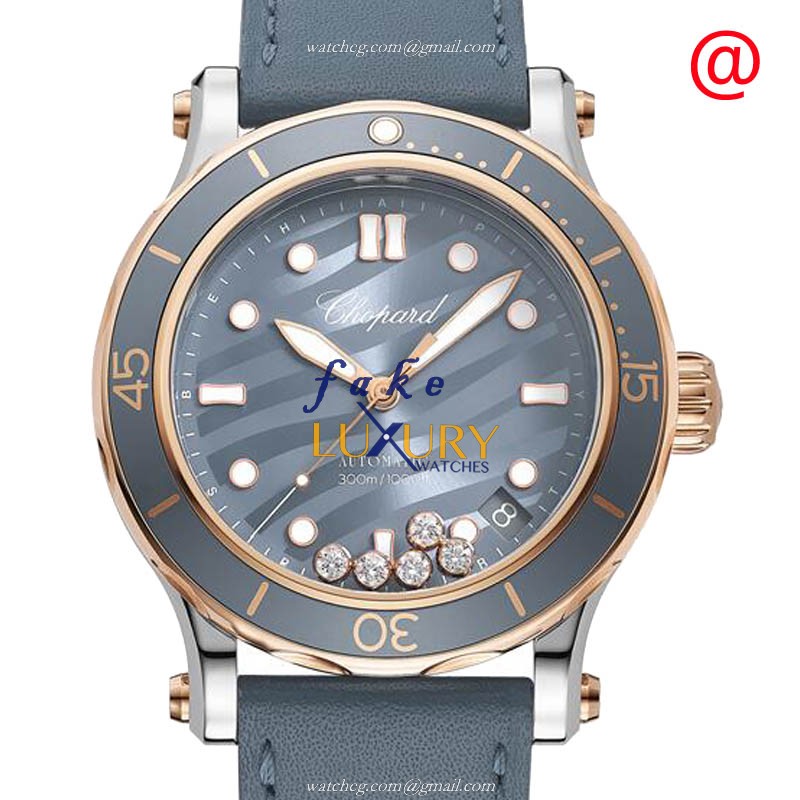 -2785876001ST.OO-01 - Chopard Happy Sport Automatic 18kt Rose Gold Replica Watch - Luxury Replica Watch