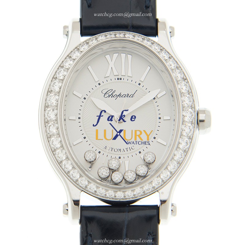 Chopard 278602-3003 Automatic Swiss Luxury Watch, White Dial, Black Alligator, Replica Watch - Luxury Replica Watch
