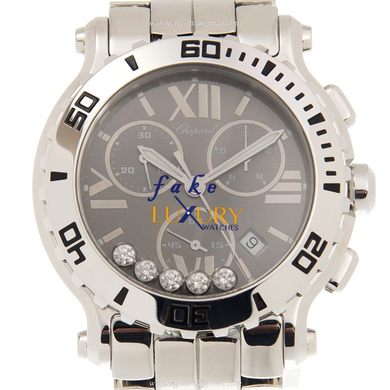 Chopard 288499-3008 Happy Sport Replica Watch, Quartz, Black Dial, Steel Case - Luxury Replica Watch