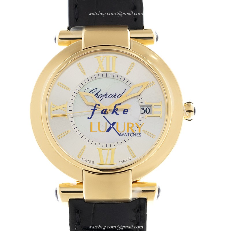 Chopard 384221-0001 IMPERIALE Quartz 18kt Yellow Gold | Ceramic Bezel | Swiss Movement | White - Luxury Replica Watch