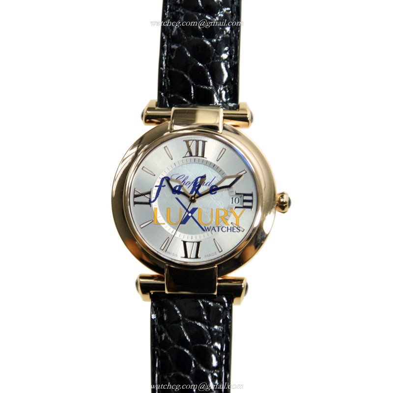 Chopard 384221-5001 IMPERIALE Quartz 18kt Rose Gold Replica Watch - Swiss Movement, Silver Dial - Luxury Replica Watch