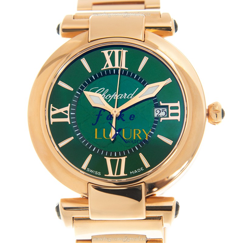 Chopard 384221-5014 IMPERIALE Quartz 18kt Rose Gold Replica Watch - Swiss Clone Luxury Green Dial - Luxury Replica Watch
