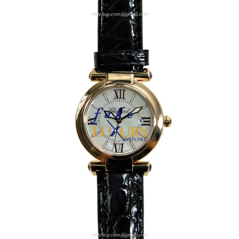Chopard 384238-5001 IMPERIALE Quartz 18kt Rose Gold Replica Watch, Swiss Movement, Silver Dial - Luxury Replica Watch