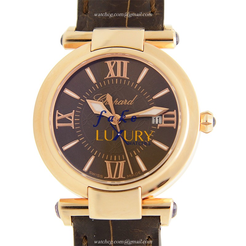 Chopard 384238-5005 IMPERIALE Quartz - 18kt Rose Gold Case - Replica Watch - 28mm Brown Dial - Luxury Replica Watch