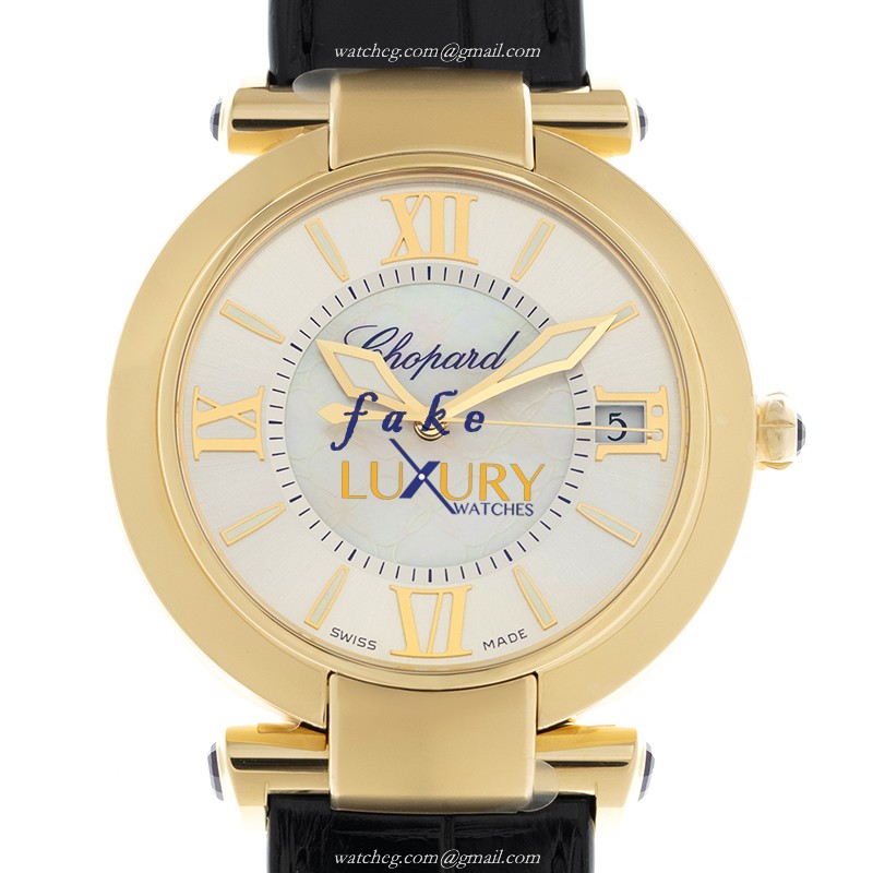 -384241-0001ST.OO.1240ST.01 - Chopard IMPERIALE Automatic 18kt Yellow Gold Replica Watch - White - Luxury Replica Watch