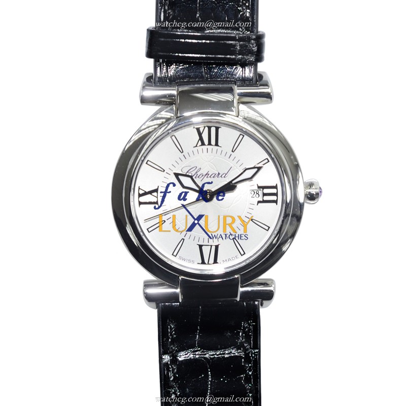 Chopard IMPERIALE 388541-3001 - Replica Watch - 28mm Quartz - Steel Case - Silver Dial - Black - Luxury Replica Watch
