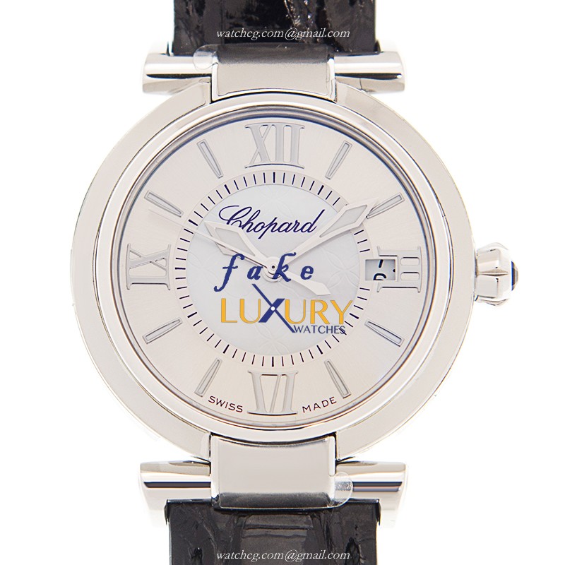 Chopard 388563-3001 Imperiale Replica Watch, Automatic, Silver Dial, Steel Case, Black Alligator - Luxury Replica Watch