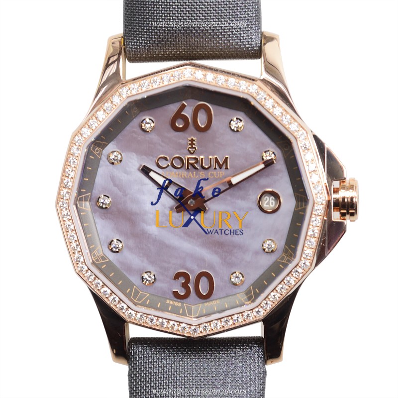 Corum Admirals Cup 082.101.85-0149 PK10 - Replica Watch - Automatic - 18kt Rose Gold & Steel - Pink - Luxury Replica Watch