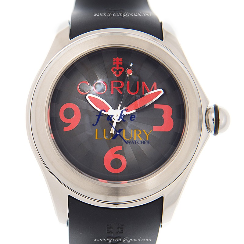 Corum 082.310.20/0371 BR01 Bubble Black Dial Automatic Stainless Steel Replica Watch - Luxury Replica Watch