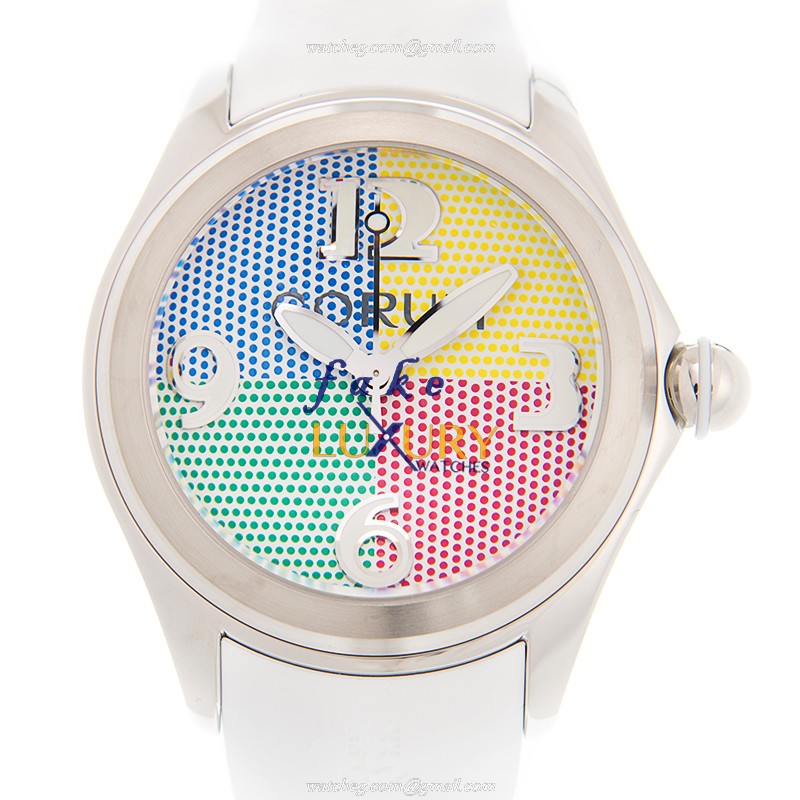 Corum 082.310.20/0379 QU02 Bubble Automatic Stainless Steel Multi-Color Dial Rubber Strap Replica - Luxury Replica Watch
