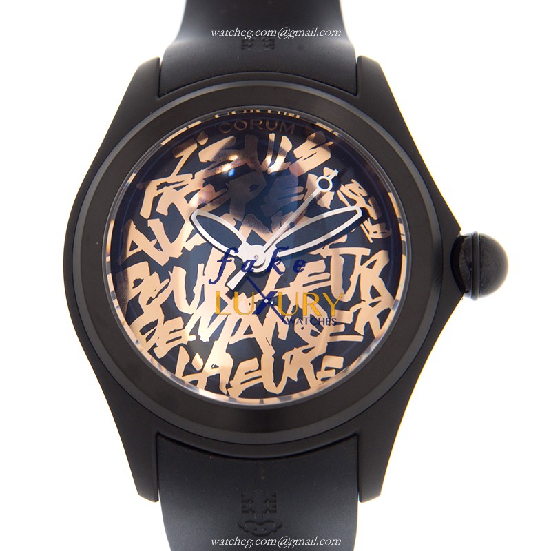 082.310.98/0371 BO01 - Corum Bubble Replica Watch - Automatic - Steel - Black Dial - Luxury Replica Watch