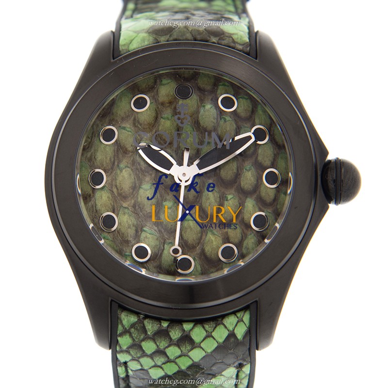 Corum Bubble 082.410.98/0337 PV01 Automatic Green Dial Stainless Steel Replica Watch - Luxury Replica Watch