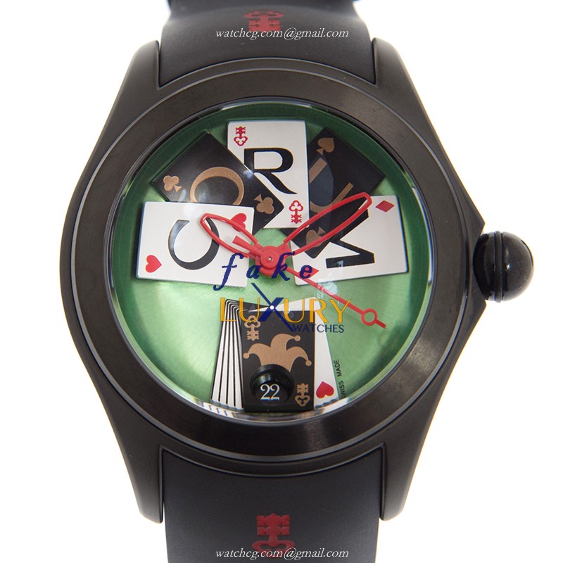 Corum 082.410.98/0371 GC01 Bubble Replica Watch, Green Dial, Steel Case, Automatic Movement - Luxury Replica Watch