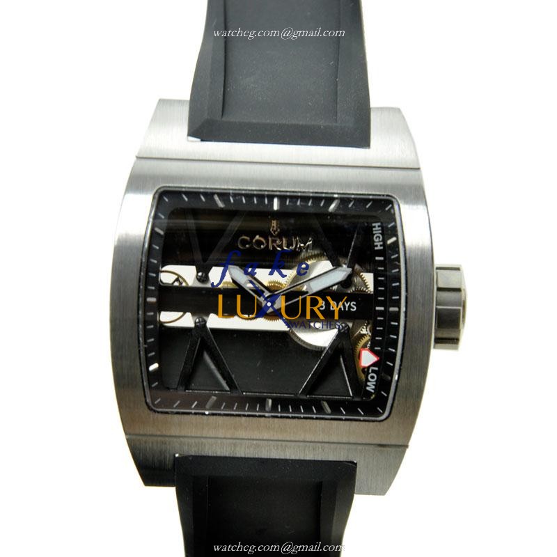 Corum 107.101.04-F371 0000 BRIDGE Manual Wind Titanium Black Rubber | Automatic | Steel | Replica - Luxury Replica Watch