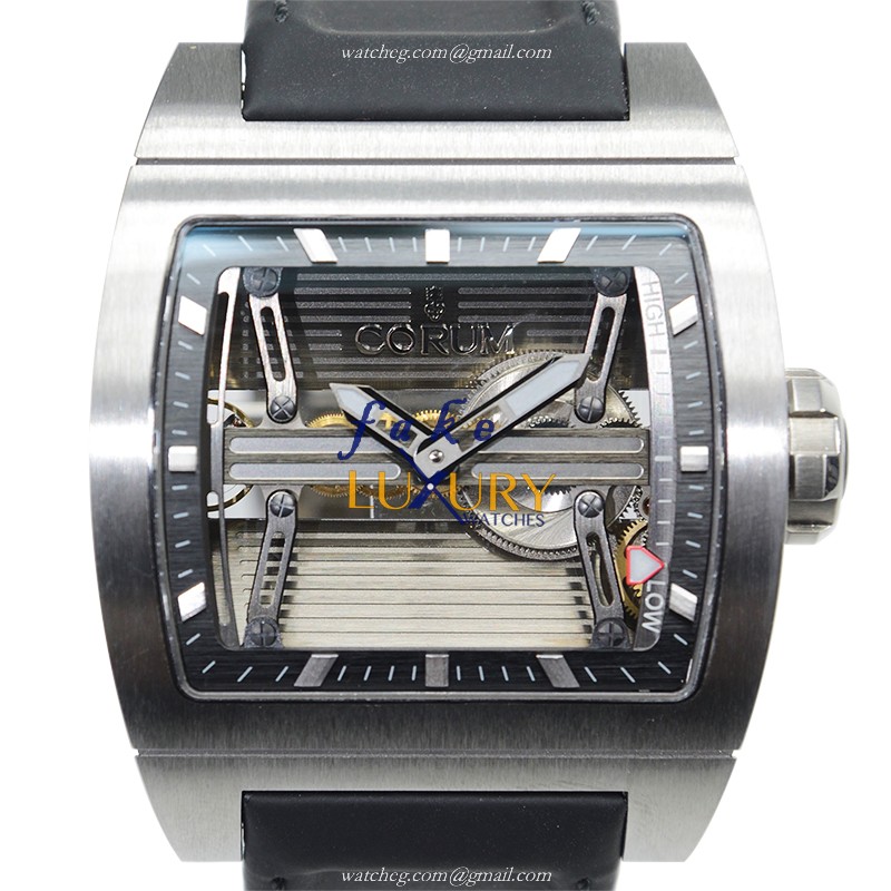Corum Bridge 107.201.04-0F61 0000 Manual Wind Stainless Steel Gray Dial Replica Watch - Luxury Replica Watch