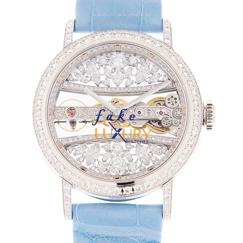 Corum Golden Bridge 113.000.69/0F06 DG99G - Replica Watch - Manual Wind - 18kt White Gold & Diamond - Luxury Replica Watch