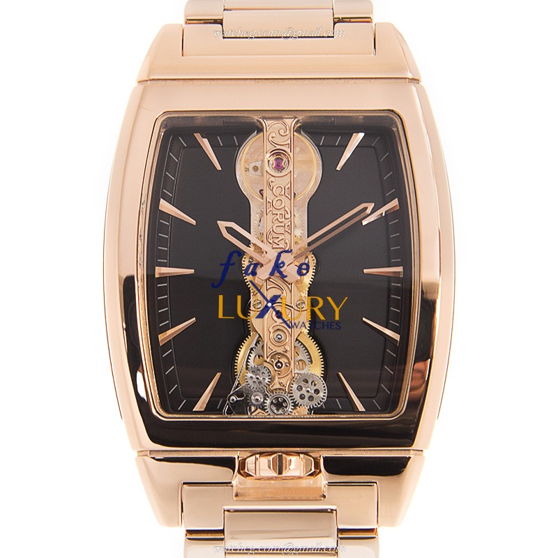 Corum 113.150.55/V100 FN02 Golden Bridge - Replica Watch - Manual Wind - 18kt Rose Gold - Luxury Replica Watch