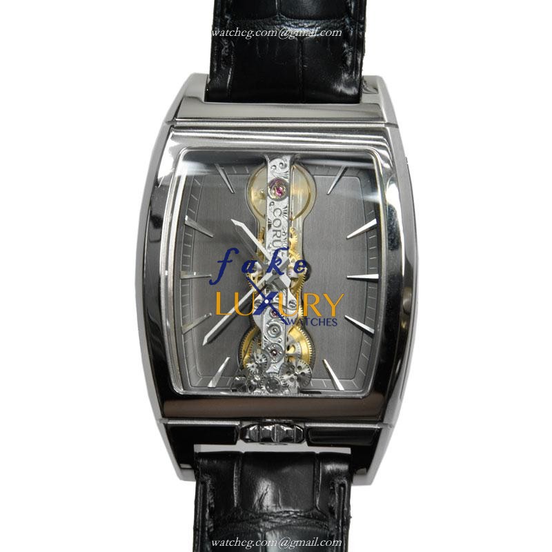 Corum 113.150.59-0001 FK01 Bridge Manual Wind 18kt White Gold Dark Grey Dial Replica Watch - Luxury Replica Watch