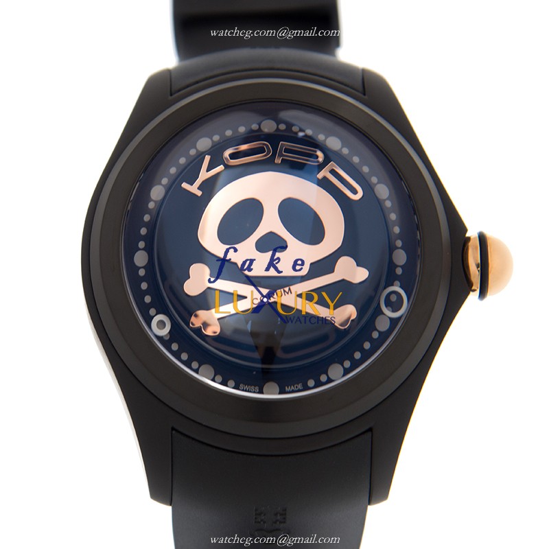 Corum 390.102.95/0371 BO01 Replica Watch, Automatic, Black Dial, Stainless Steel Case, Rubber Strap - Luxury Replica Watch