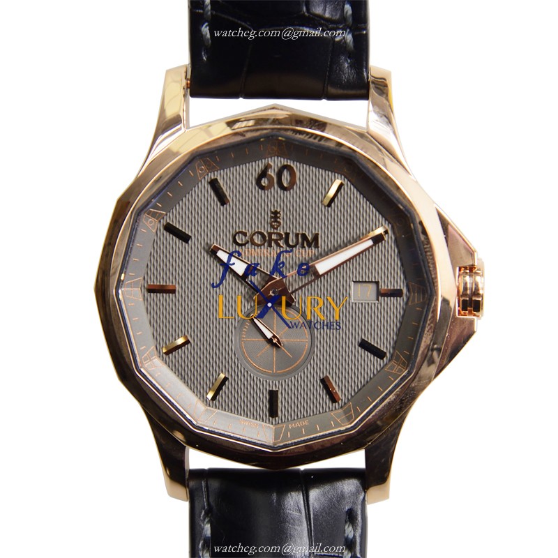 Corum Admirals Cup 395.101.55-0001 AK12 - Replica Watch - Automatic - 18kt Rose Gold - Gray Dial - Luxury Replica Watch