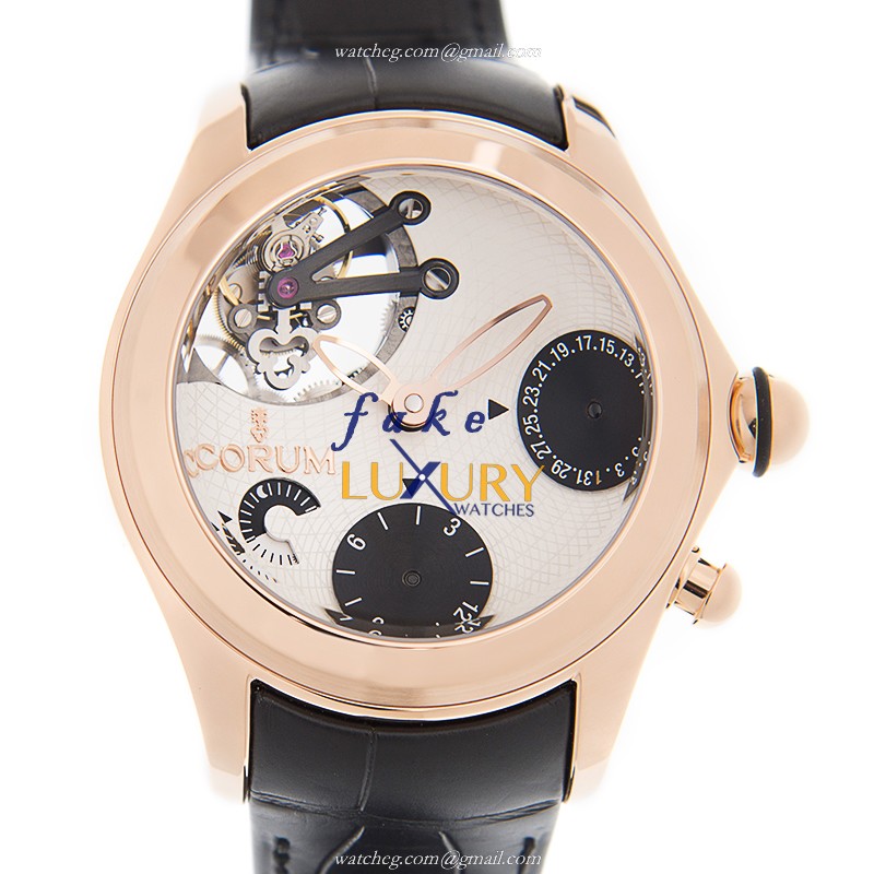 Corum Bubble 397.100.55/0001 BG01 Replica Watch, 47mm 18kt Rose Gold, White Dial, Automatic - Luxury Replica Watch