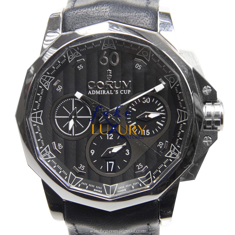 753.771.20-F371 AN15 - Corum Admirals Cup Replica Watch - Automatic - Black Dial Stainless Steel - Luxury Replica Watch