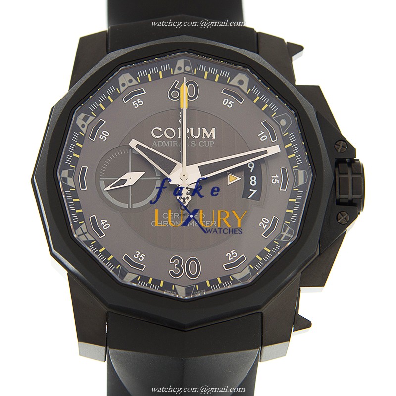 Corum Admiral's Cup 960.101.94-0371 AN12 Automatic Titanium Replica Watch Black Dial - Luxury Replica Watch