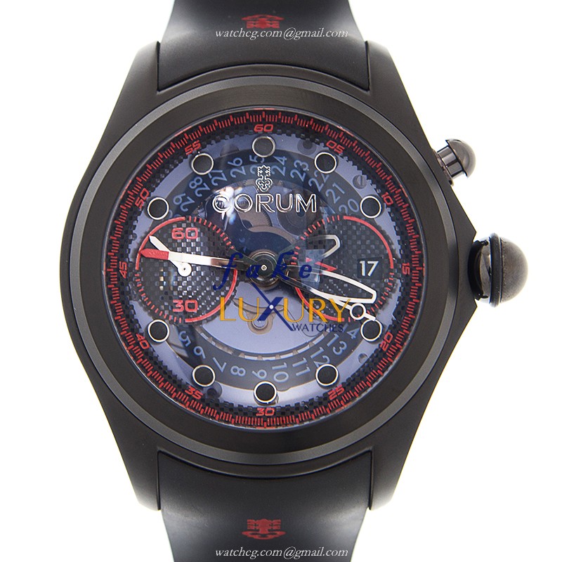Corum Bubble 961.201.95/0371 CT01 Automatic Titanium Blue Dial Rubber Replica Watch - Luxury Replica Watch