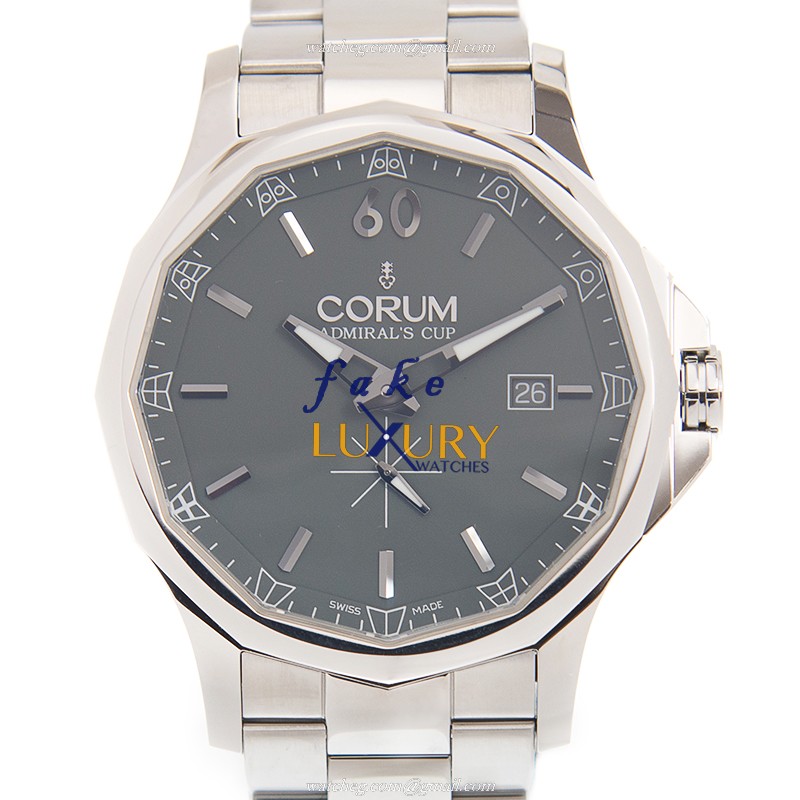 Corum A395/03576 Admirals Cup Replica Watch, Gray Dial, Steel Case, Automatic Movement - Luxury Replica Watch