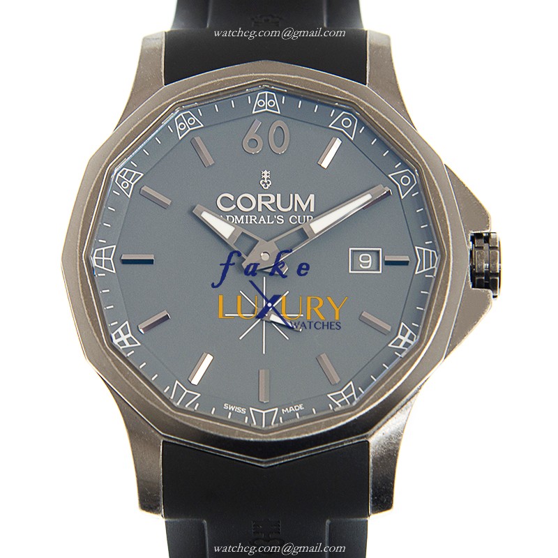 Corum Admirals Cup A395/03577 Replica Watch, Automatic Movement, Black Dial, Rubber Strap - Luxury Replica Watch