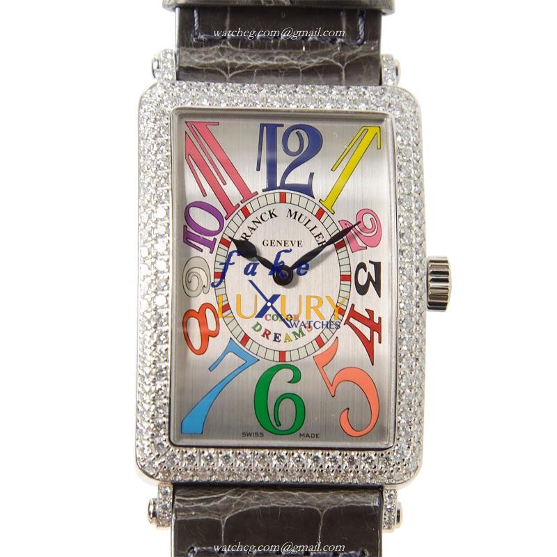 Franck Muller 1000 SC COL DRM D OG Replica Watch, Automatic, Silver Dial, 18kt White Gold & Diamond