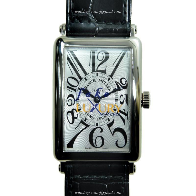 Franck Muller 1000 SC OG Replica Watch, Automatic, Silver Dial, 18kt White Gold Case, Black - Luxury Replica Watch