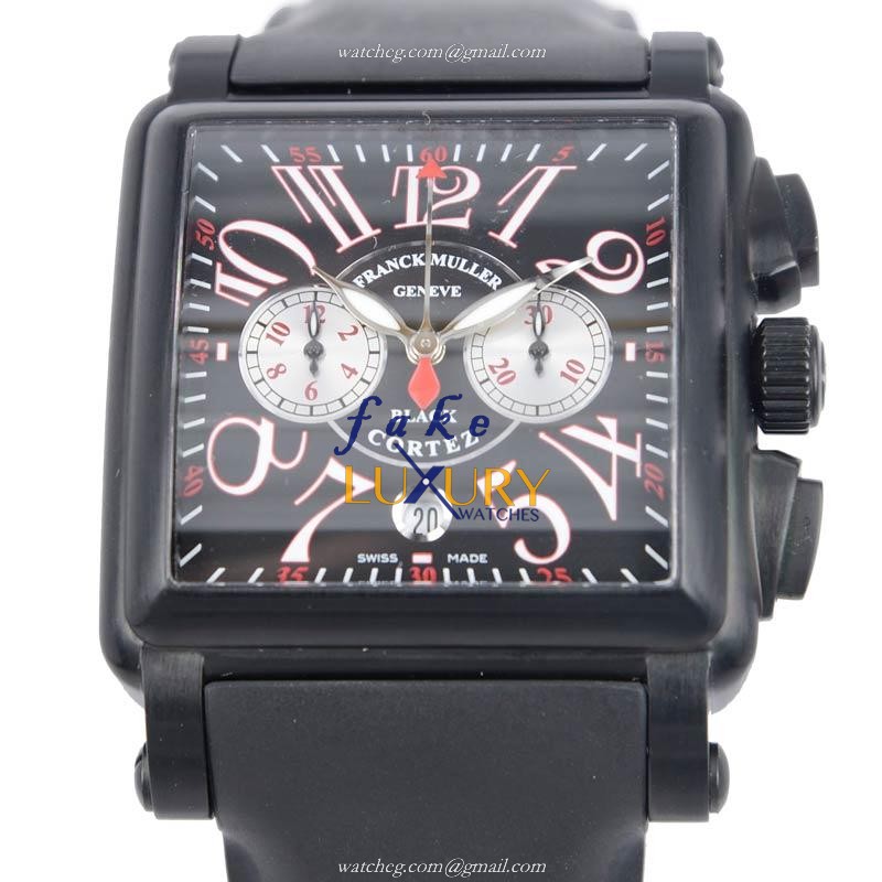 Franck Muller 10000 H CC NR BLK Conquistador Automatic Stainless Steel Replica Watch - Luxury Replica Watch