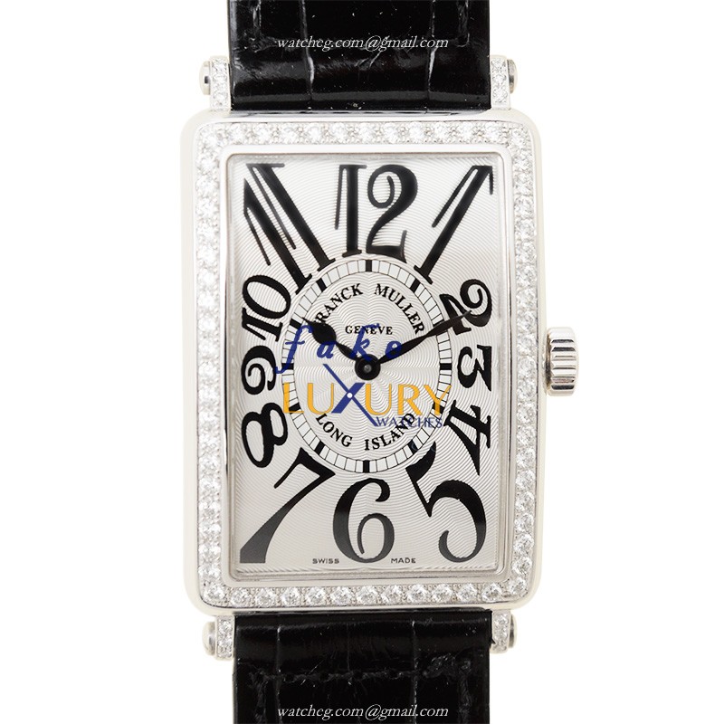 Franck Muller 1002 QZ D 1R AC LONG ISLAND Quartz Stainless Steel & Diamond Replica Watch, 30.5mm - Luxury Replica Watch