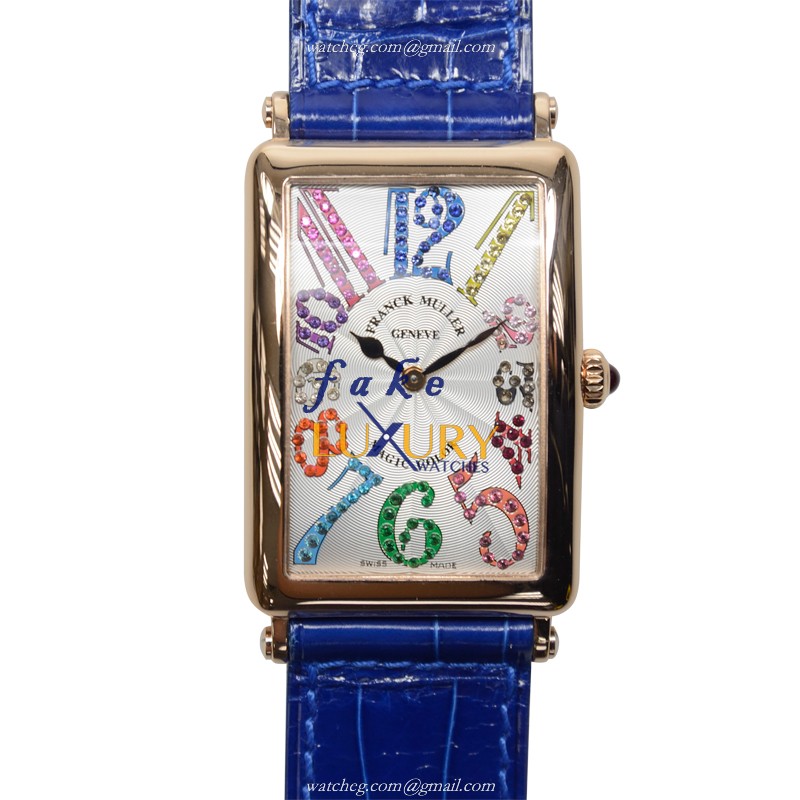Franck Muller 1002 QZ MAG COL 5N LONG ISLAND Quartz 18kt Rose Gold Replica Watch, Model - Luxury Replica Watch