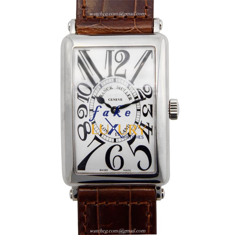 Franck Muller Long Island 1002 QZ OG Quartz 18kt White Gold Silver Dial Replica Watch - Luxury Replica Watch