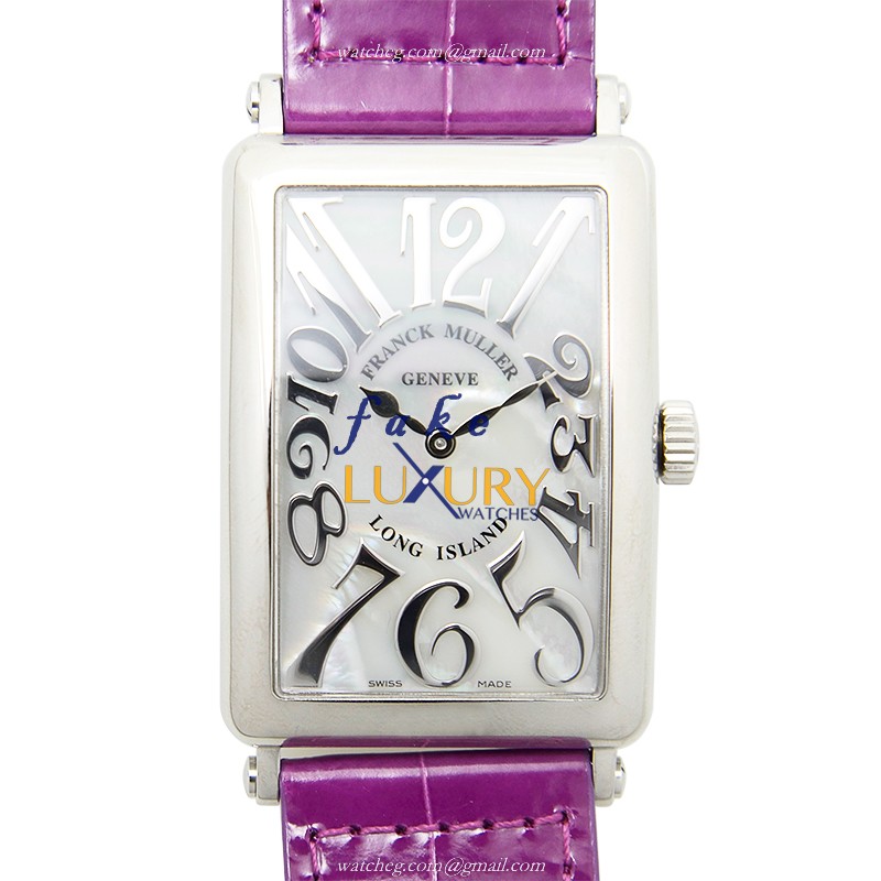 Franck Muller 1002 QZ REL MOP AC Replica Watch, Quartz, Silver Mother of Pearl Dial, Steel Case