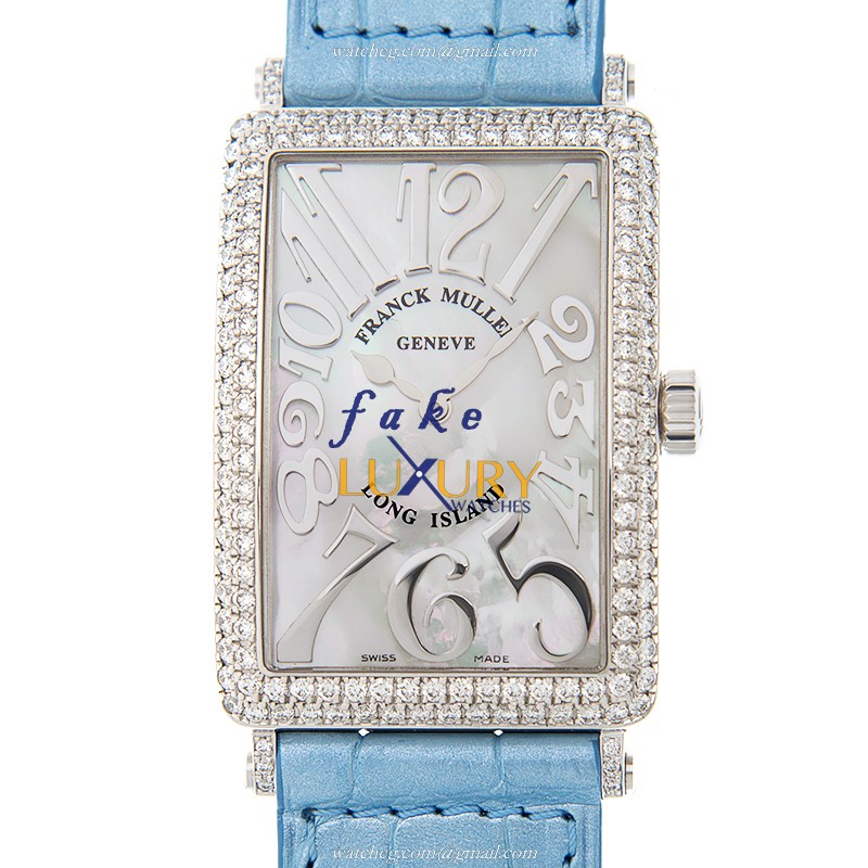 Franck Muller 1002 QZ REL MOP D AC LONG ISLAND Quartz Stainless Steel & Diamonds | 1002 QZ REL MOP - Luxury Replica Watch