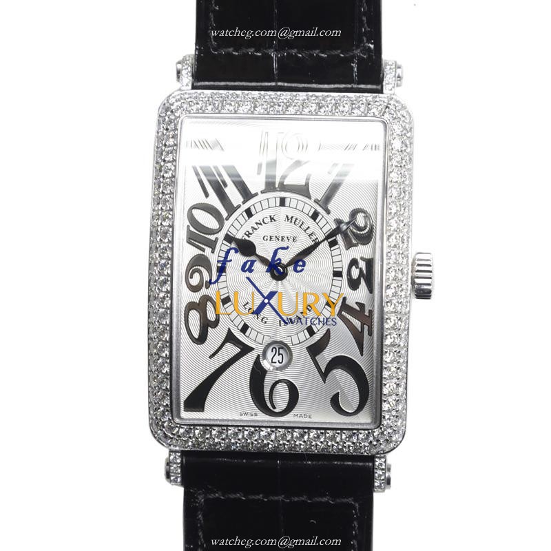 Franck Muller 1150 SC DT REL D OG Replica Watch, 18kt White Gold Diamond Case, Automatic Movement