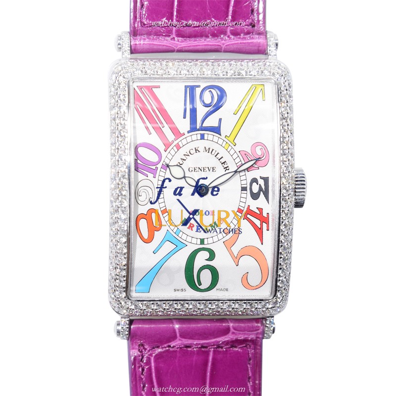 Franck Muller 1200 SC D COL DRM OG Automatic Silver Dial Purple Strap Replica Watch