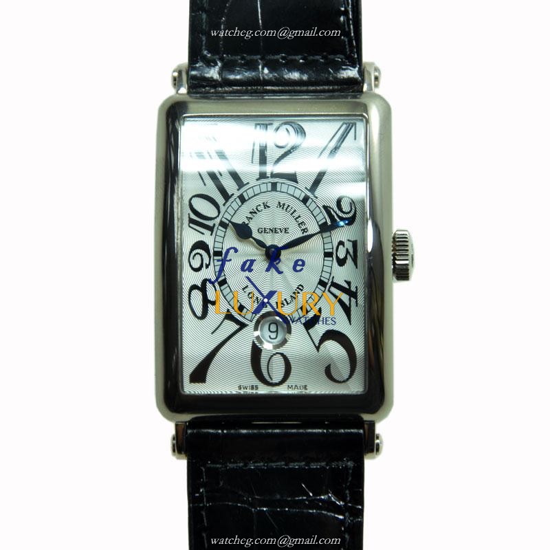 Franck Muller 1200SCDTOG LONG ISLAND Auto 18kt White Gold Replica Watch - Silver Dial, Swiss - Luxury Replica Watch