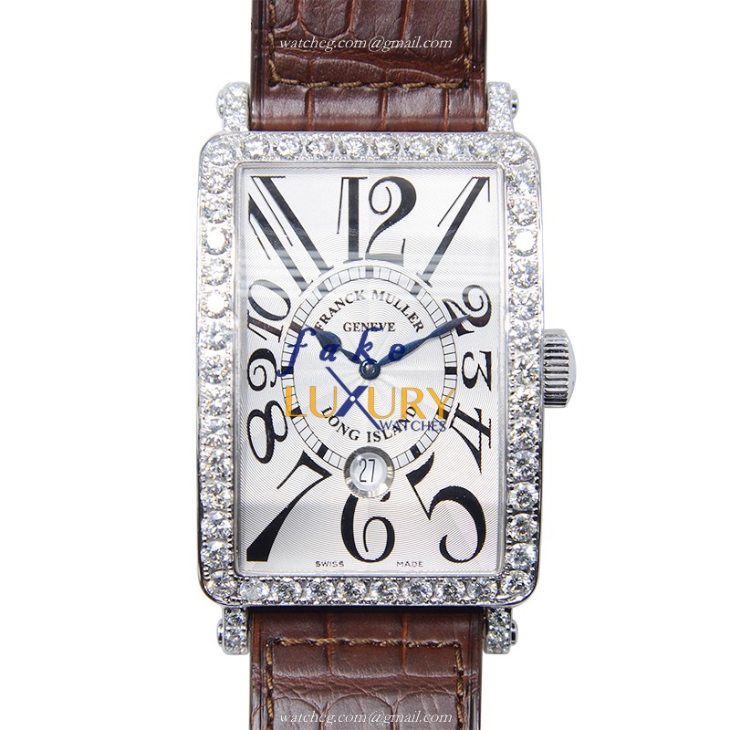 Franck Muller 1300 SC DT DP OG Long Island Automatic 18kt White Gold Diamond Replica Watch