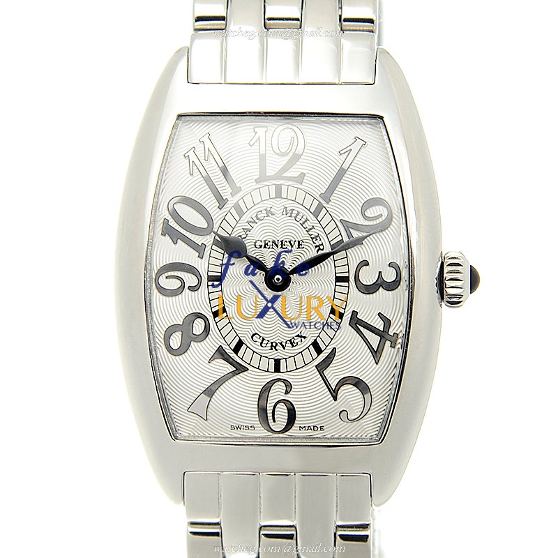 Franck Muller 1752 QZ REL AC Cintree Curvex Quartz White Dial Red Strap Replica Watch - Luxury Replica Watch