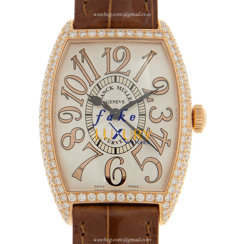 Franck Muller 2852 H SC REL D 5N Replica Watch, Automatic, White Dial, 18kt Rose Gold & Diamonds - Luxury Replica Watch