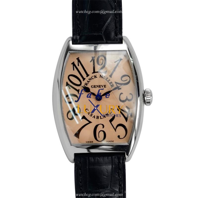 Franck Muller 2852 QZ AC Master Of Complication Quartz Stainless Steel Replica Watch - Pink Dial - Luxury Replica Watch